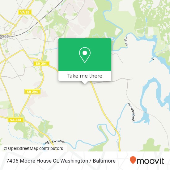 Mapa de 7406 Moore House Ct, Manassas, VA 20111