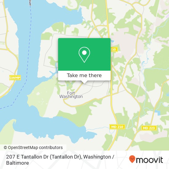 207 E Tantallon Dr (Tantallon Dr), Fort Washington (FT WASHINGTON), MD 20744 map