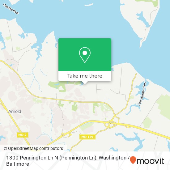 Mapa de 1300 Pennington Ln N (Pennington Ln), Annapolis, MD 21409
