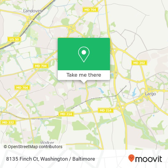 Mapa de 8135 Finch Ct, Hyattsville, MD 20785