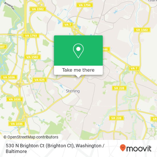 Mapa de 530 N Brighton Ct (Brighton Ct), Sterling, VA 20164