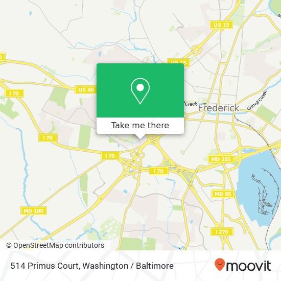 514 Primus Court, 514 Primus Ct, Frederick, MD 21703, USA map