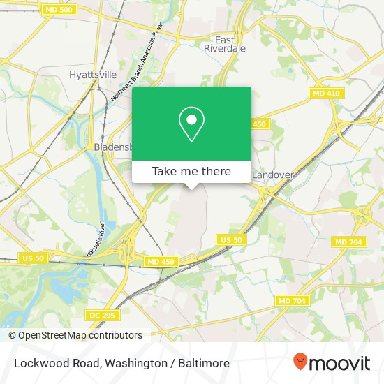 Mapa de Lockwood Road, Lockwood Rd, Cheverly, MD 20785, USA