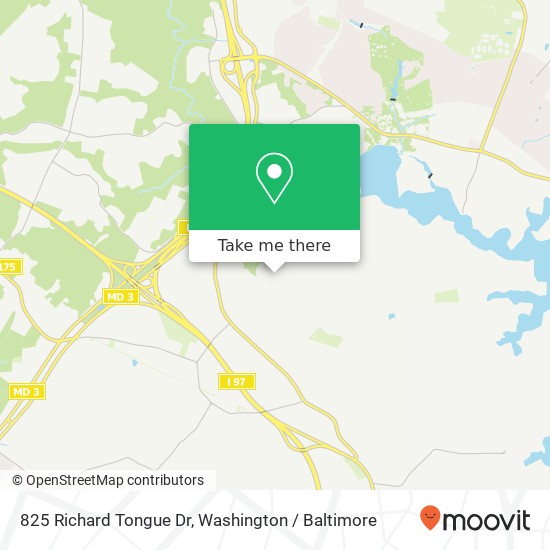 Mapa de 825 Richard Tongue Dr, Millersville, MD 21108