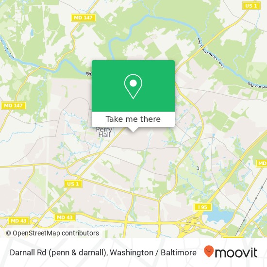 Mapa de Darnall Rd (penn & darnall), Nottingham, MD 21236