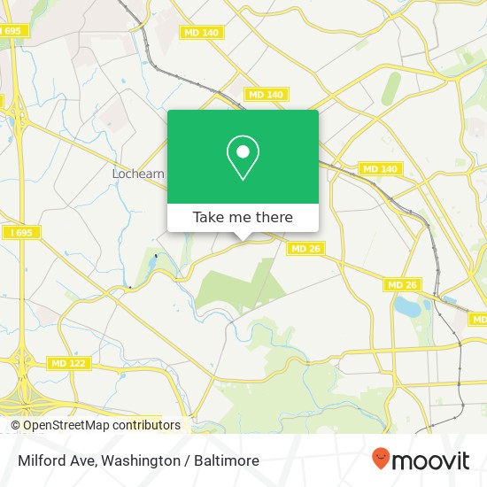 Mapa de Milford Ave, Gwynn Oak, MD 21207