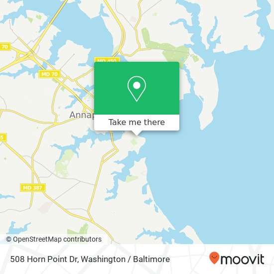 Mapa de 508 Horn Point Dr, Annapolis, MD 21403