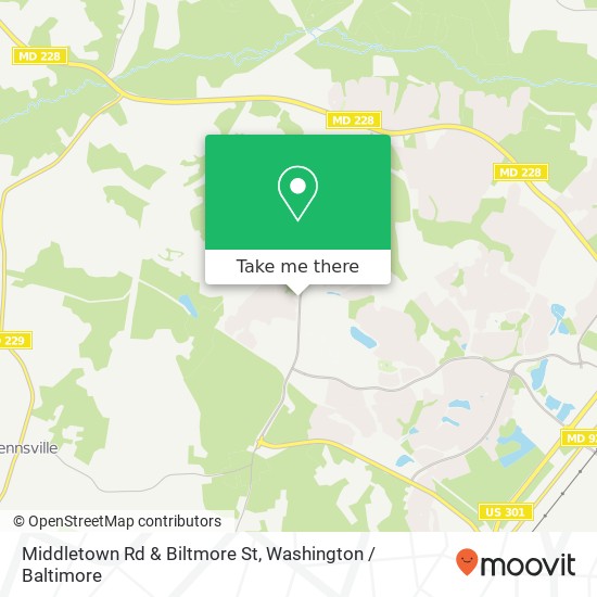 Mapa de Middletown Rd & Biltmore St