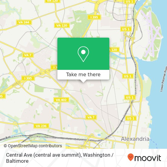 Central Ave (central ave summit), Alexandria, VA 22302 map