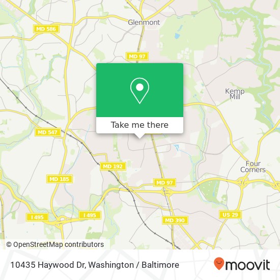 10435 Haywood Dr, Silver Spring, MD 20902 map