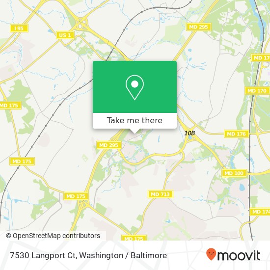 Mapa de 7530 Langport Ct, Hanover, MD 21076