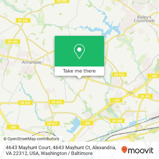 4643 Mayhunt Court, 4643 Mayhunt Ct, Alexandria, VA 22312, USA map