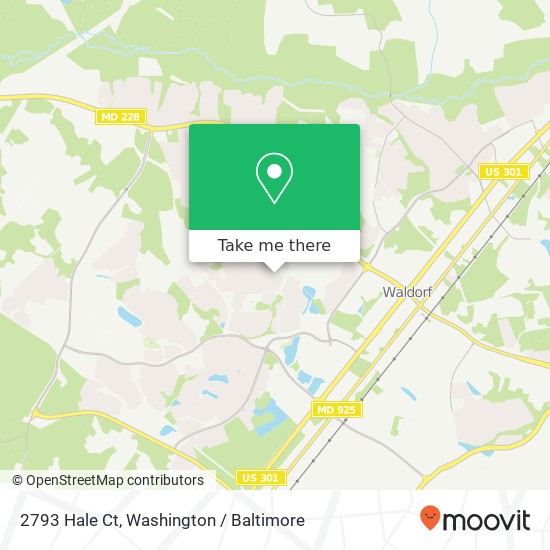 Mapa de 2793 Hale Ct, Waldorf, MD 20603