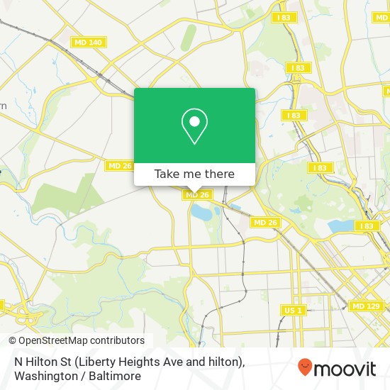 N Hilton St (Liberty Heights Ave and hilton), Baltimore, MD 21215 map