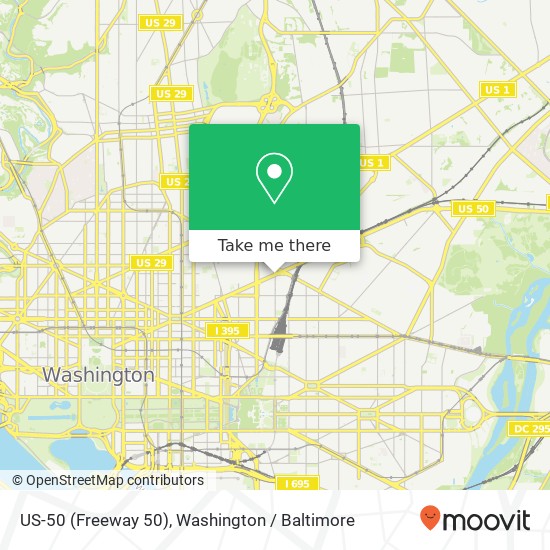 US-50 (Freeway 50), Washington, DC 20002 map