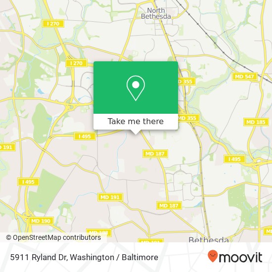 5911 Ryland Dr, Bethesda, MD 20817 map