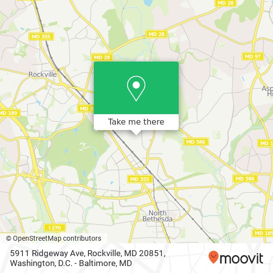 5911 Ridgeway Ave, Rockville, MD 20851 map