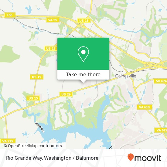 Mapa de Rio Grande Way, Gainesville, VA 20155