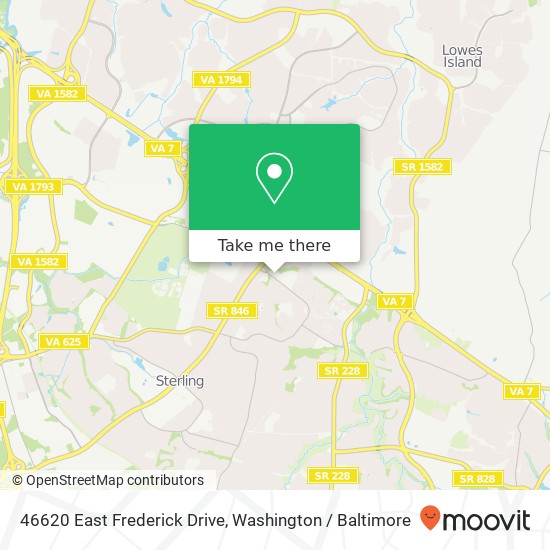 46620 East Frederick Drive, 46620 E Frederick Dr, Sterling, VA 20164, USA map