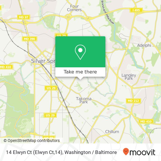 14 Elwyn Ct (Elwyn Ct,14), Silver Spring (Takoma Park), MD 20910 map