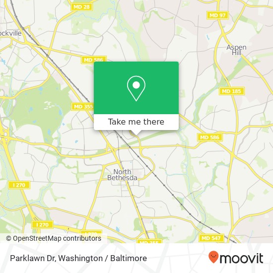 Parklawn Dr, Rockville, MD 20852 map