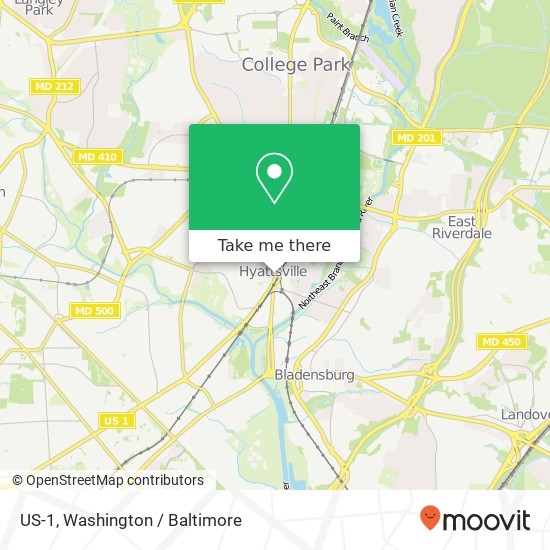 US-1, Hyattsville, MD 20781 map