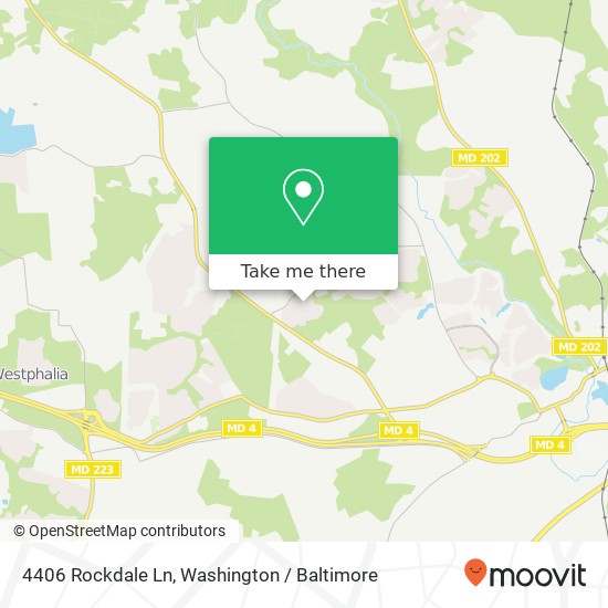 Mapa de 4406 Rockdale Ln, Upper Marlboro, MD 20772