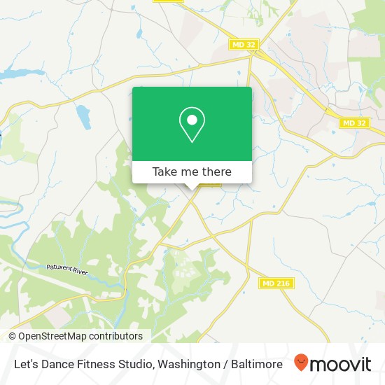 Mapa de Let's Dance Fitness Studio, 13362 Clarksville Pike