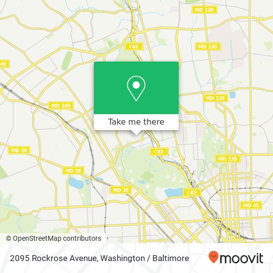 Mapa de 2095 Rockrose Avenue, 2095 Rockrose Ave, Baltimore, MD 21211, USA