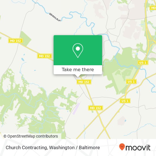 Church Contracting map