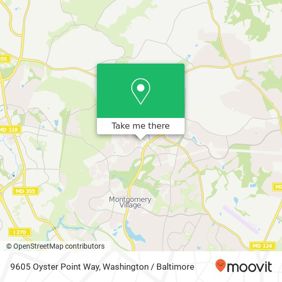 Mapa de 9605 Oyster Point Way, 9605 Oyster Point Way, Montgomery Village, MD 20886, USA