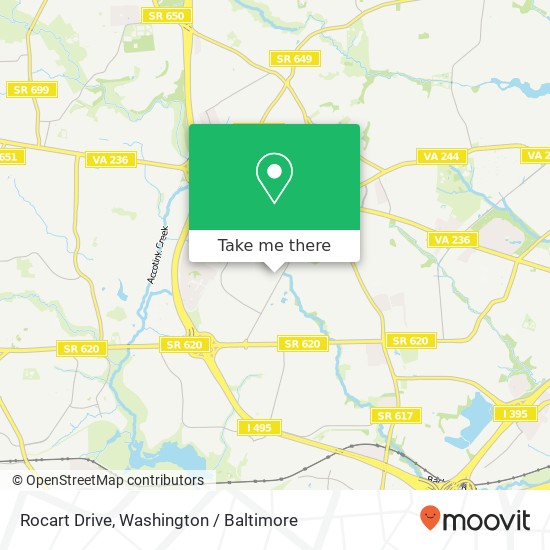 Mapa de Rocart Drive, Rocart Dr, Annandale, VA 22003, USA