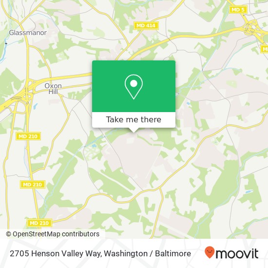 Mapa de 2705 Henson Valley Way, Fort Washington, MD 20744