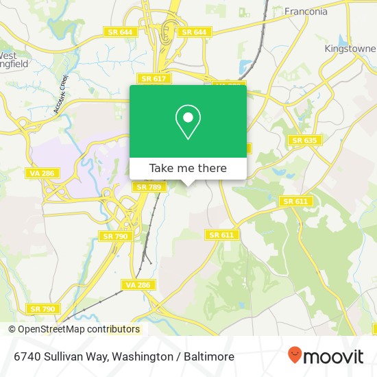 Mapa de 6740 Sullivan Way, Alexandria, VA 22315