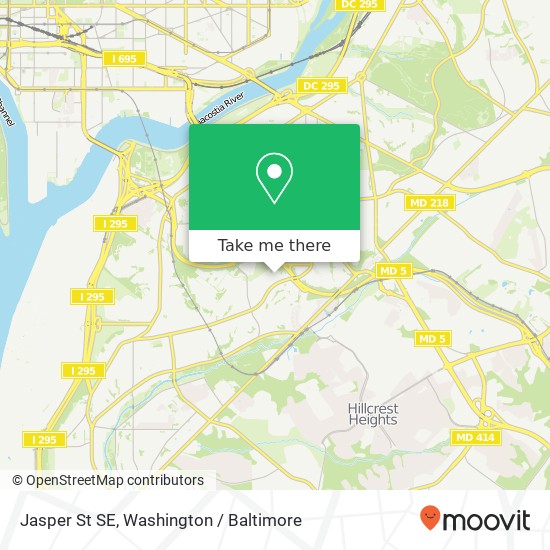 Jasper St SE, Washington, DC 20020 map