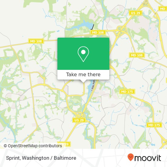 Mapa de Sprint, 10300 Little Patuxent Pkwy