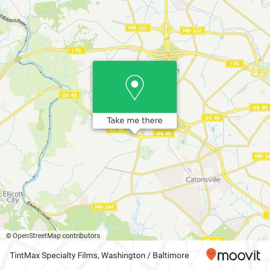 Mapa de TintMax Specialty Films, 6328 Baltimore National Pike
