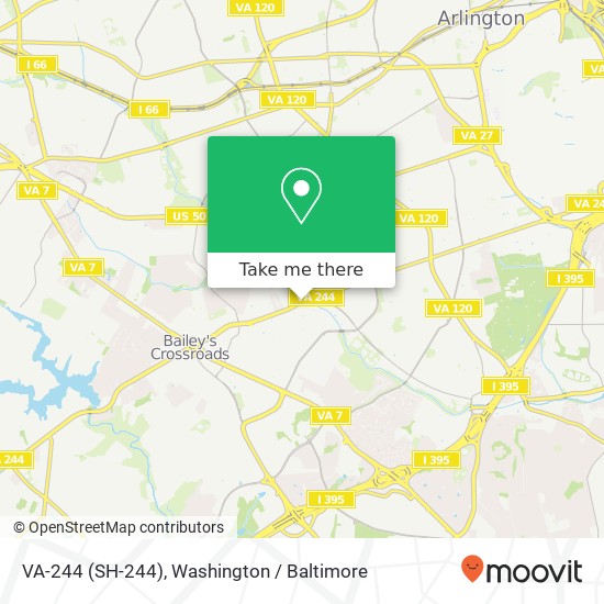 Mapa de VA-244 (SH-244), Arlington (SOUTH), VA 22204