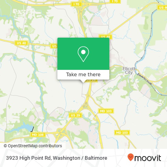 3923 High Point Rd, Ellicott City, MD 21042 map