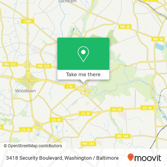 Mapa de 3418 Security Boulevard