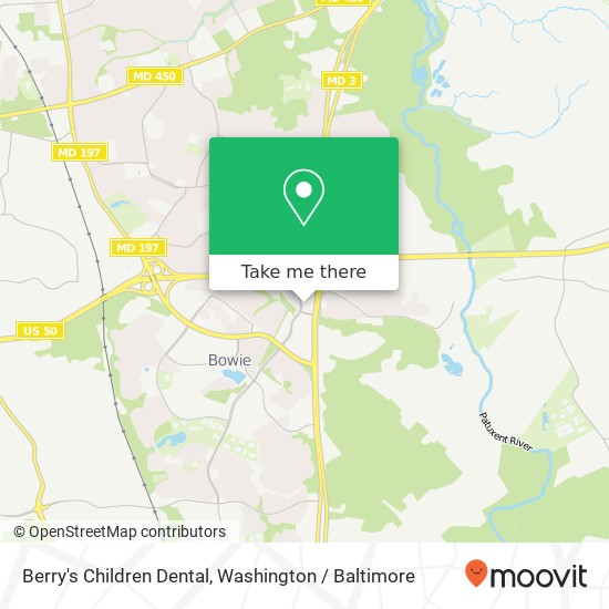 Mapa de Berry's Children Dental, 4449 Mitchellville Rd