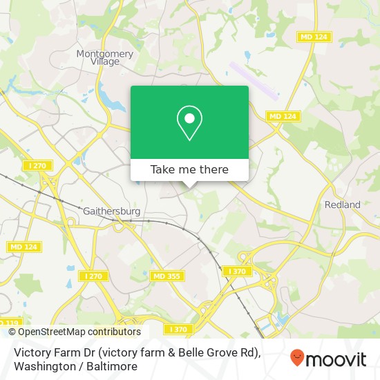 Mapa de Victory Farm Dr (victory farm & Belle Grove Rd), Gaithersburg, MD 20877