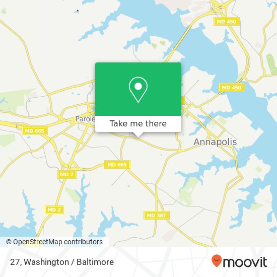 Mapa de 27, 1610 West St #27, Annapolis, MD 21401, USA