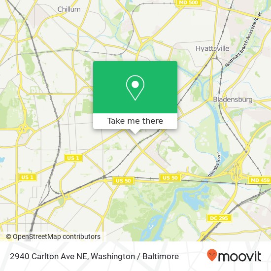 2940 Carlton Ave NE, Washington, DC 20018 map