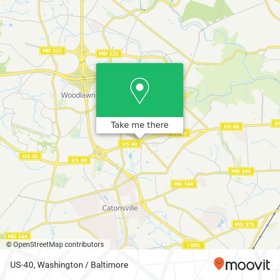 US-40, Catonsville, MD 21228 map