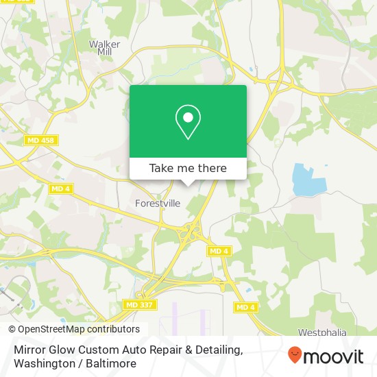 Mapa de Mirror Glow Custom Auto Repair & Detailing, 8065 Cryden Way