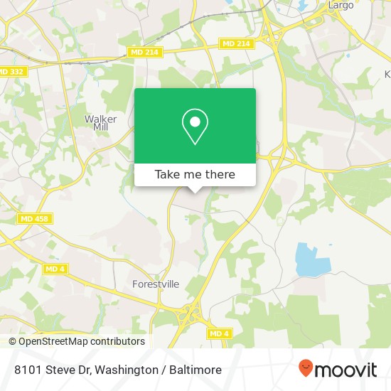 Mapa de 8101 Steve Dr, District Heights, MD 20747