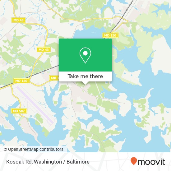 Mapa de Kosoak Rd, Middle River, MD 21220