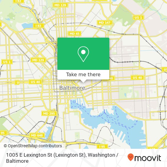 1005 E Lexington St (Lexington St), Baltimore, MD 21202 map