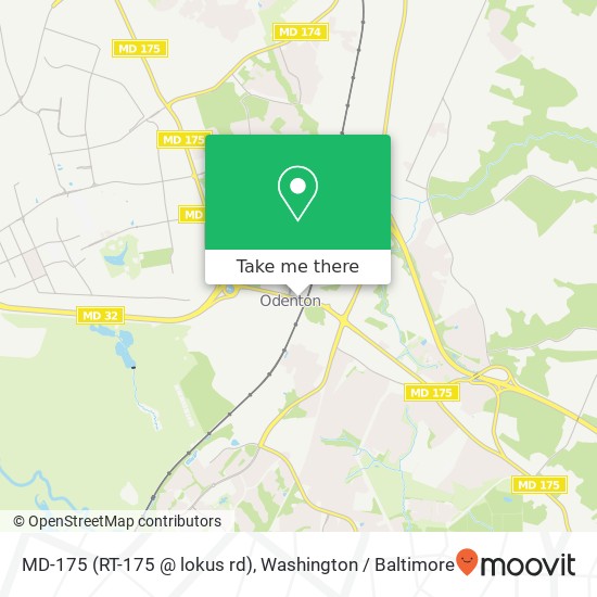 Mapa de MD-175 (RT-175 @ lokus rd), Odenton, MD 21113